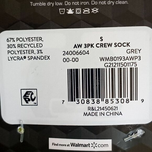 2 Packs Boys Crew Socks Size S - Picture 5 of 5